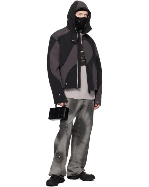 HELIOT EMIL & Gray Trident Technical Jacket in Black for Men | Lyst