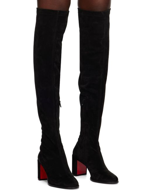 Christian Louboutin Black Stretchadoxa Suede Over-the-knee Boots 70