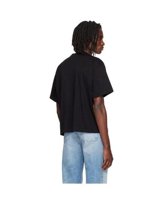 Versace Black Embroidered-Logo Cotton-Jersey Regular T-Shirt for men