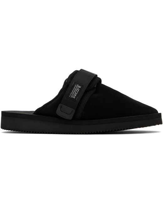 Suicoke Black Zavo-mab Slip-on Loafers for men