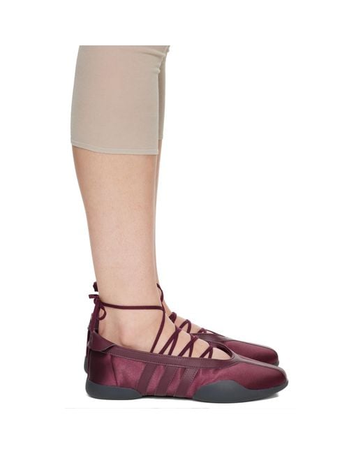 Adidas Originals Brown Burgundy Taekwondo Mei Ballerina Flats
