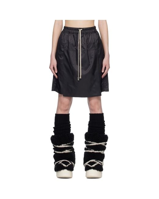 Rick Owens Black Moncler + Kilt Shorts