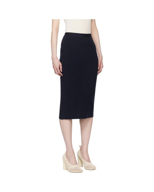 Bottega Veneta Blue Light Midi Skirt