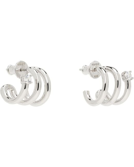 NUMBERING Black #8102 Earrings