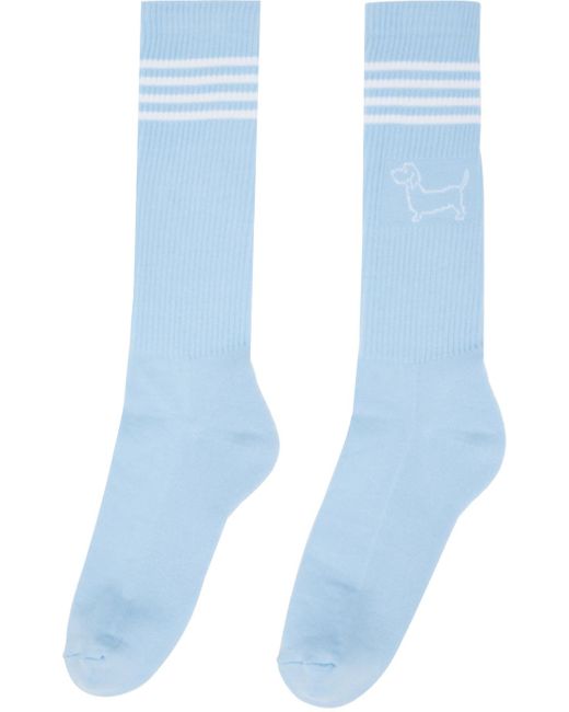 Thom Browne Blue Thom E Hector Icon Athletic Socks for men