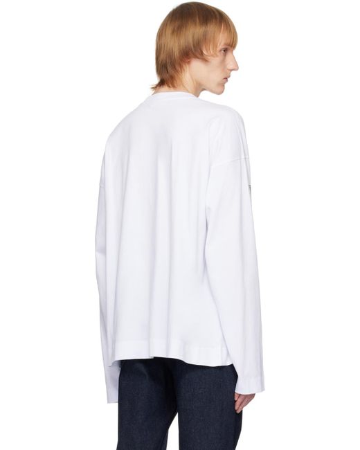 Dries Van Noten Black White Oversized Long Sleeve T-shirt for men