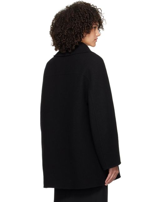 The Row Black Polli Coat