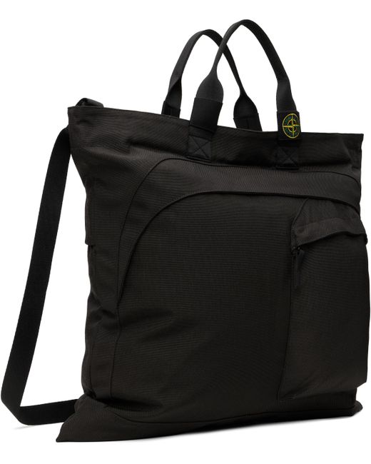 メンズ Stone Island グレー Resin Treated Cordura 1500 トートバッグ Black