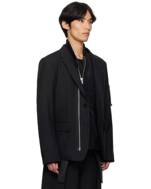 Sacai Black Suiting Blazer for men