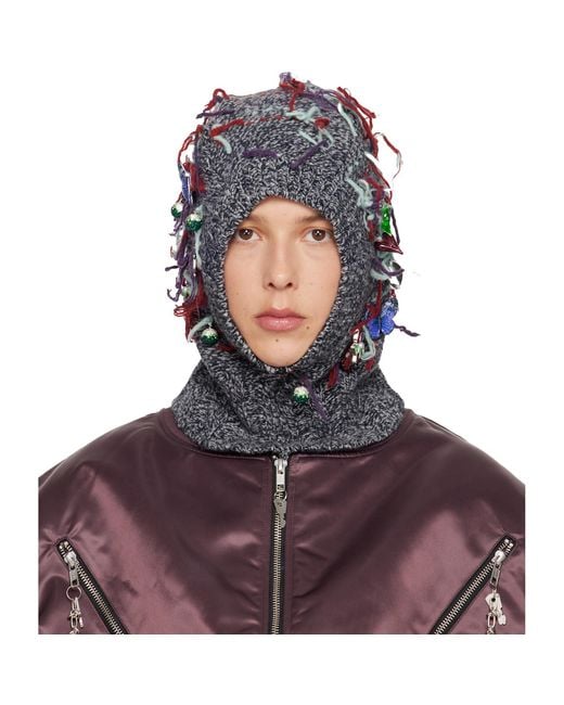 Chopova Lowena Blue Washed Up Balaclava