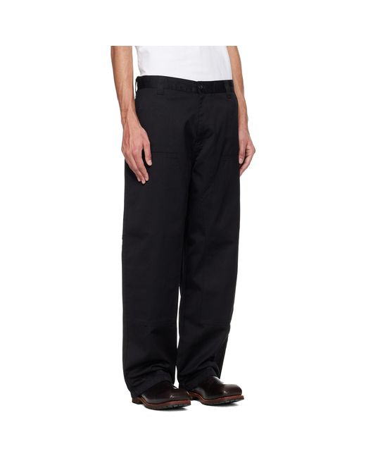 Carhartt Black Brady Double Knee Chino Trousers for men