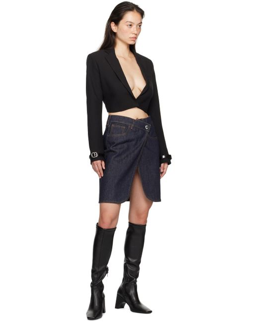 Coperni Black Cropped Tailored Blazer