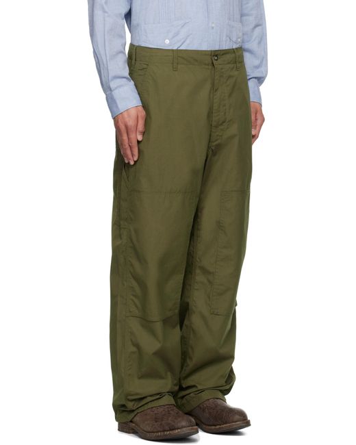 メンズ Engineered Garments カーキ Cloth ペインターパンツ Green