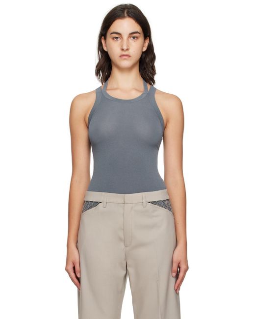 Dion Lee Blue Helix Tank Top
