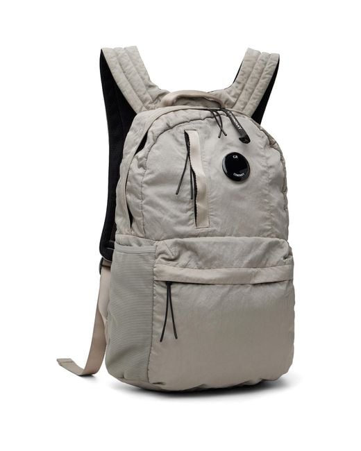C P Company Gray Nylon B Backpack for men