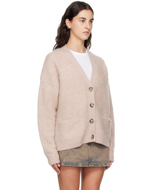 Acne Natural Pink Fluffy Cardigan
