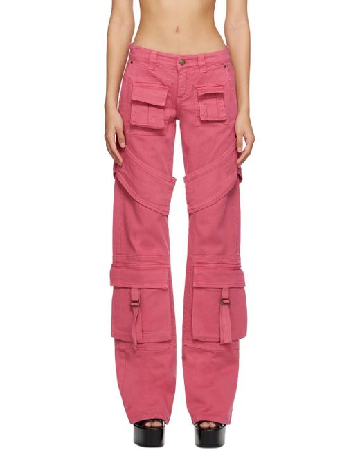 Blumarine Red Ssense Exclusive Pink Denim Cargo Pants