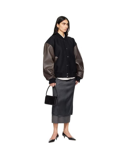 AMI Black Voulez-Vous Wallet On Strap Bag