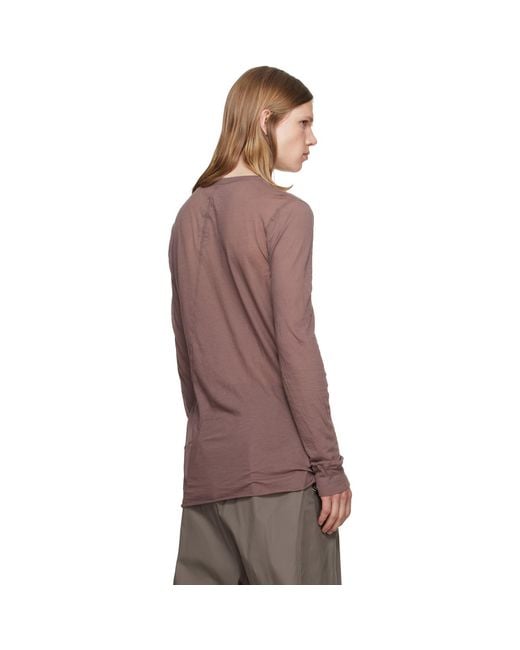 Rick Owens Brown Tower Basic Ls T-Shirt for men