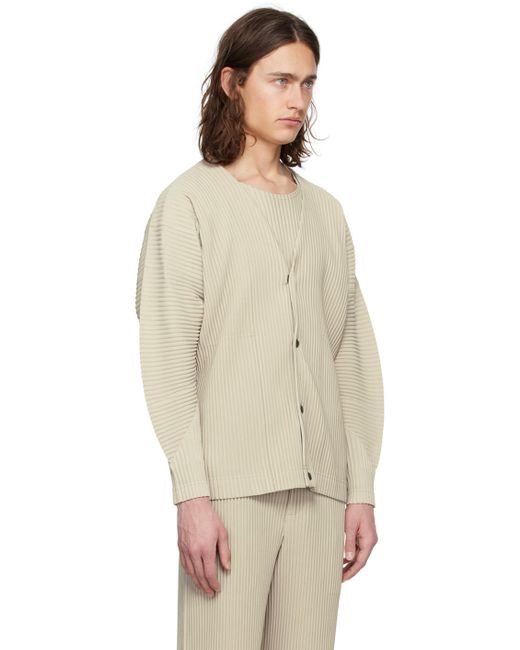 Homme Plissé Issey Miyake Natural Monthly Color March Cardigan for men