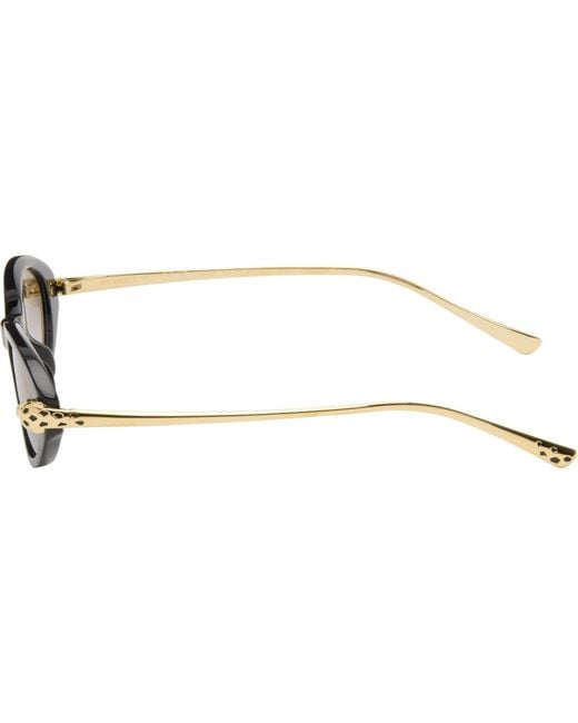 Cartier Black 'Panthère De Sunglasses