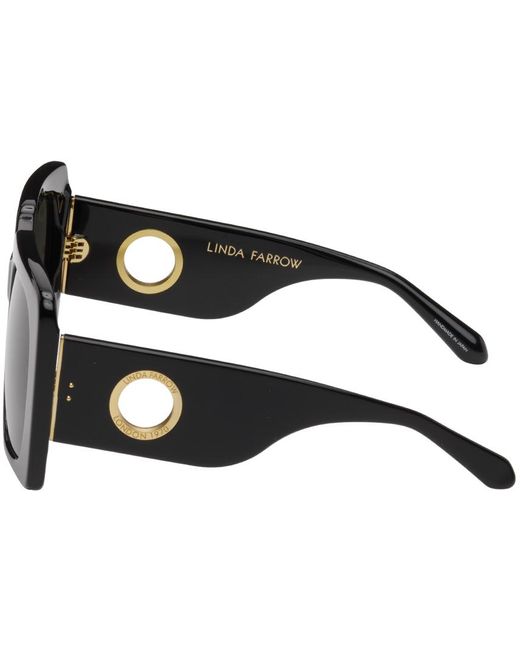 Linda Farrow Black Sierra Sunglasses for men