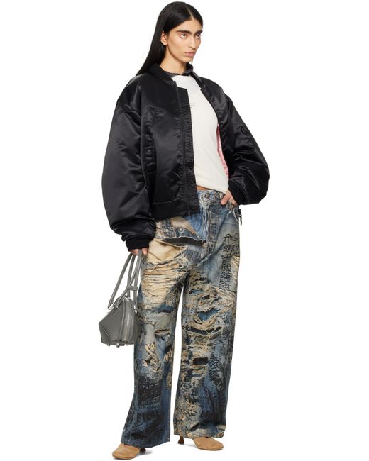 Acne Black Logogram Bomber Jacket