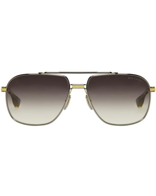 Dita Multicolor Gunmetal Gold-plated Victoire Aviator Sunglasses for men