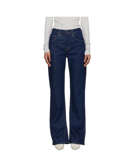 Agolde Blue Mid Rise Kick Boot Comfort Stretch Jeans