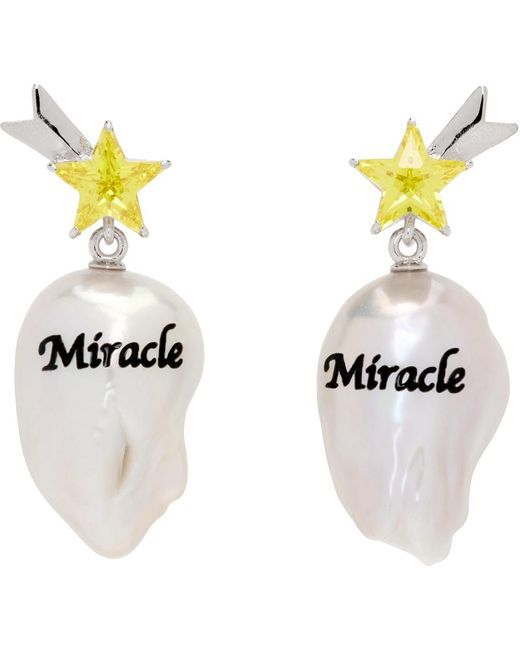 Jiwinaia Metallic 'miracle' Pearl Earrings