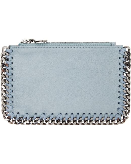 Stella McCartney Blue Falabella Zip Wallet