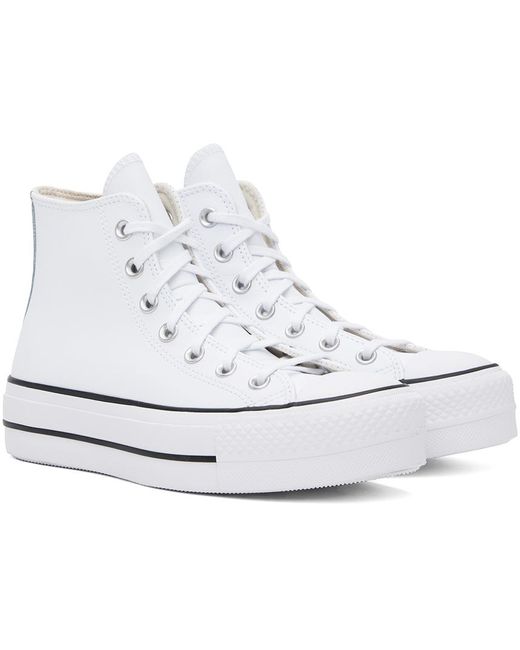 Converse Black Chuck Taylor All Star Lift Leather High Top Sneakers for men