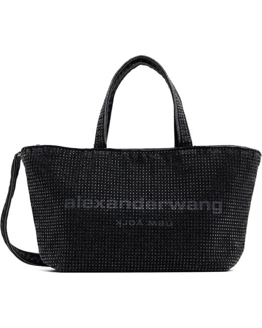 Alexander Wang Black Punch Crystal Mini Tote