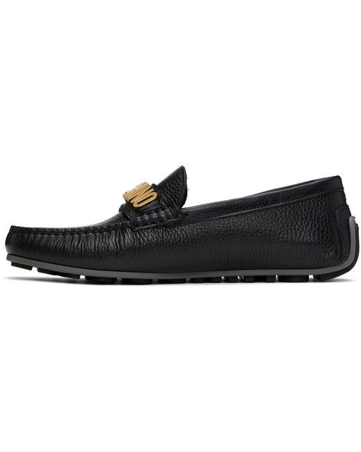 Moschino Black Driver Loafers for men