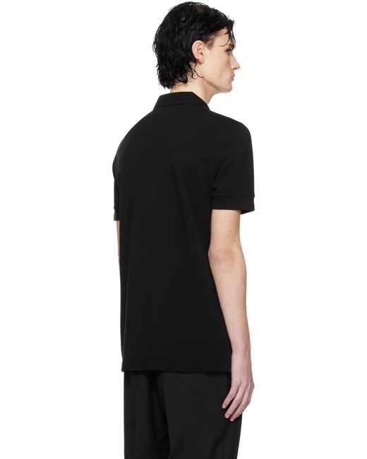 メンズ Tom Ford ブラック 3つボタン ポロシャツ Black