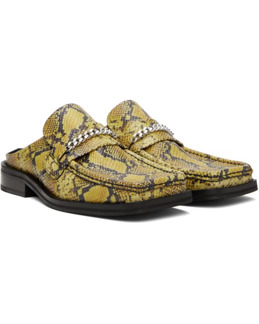 Mules Jaune Et Noir À Bout Carré Martine Rose en coloris Black