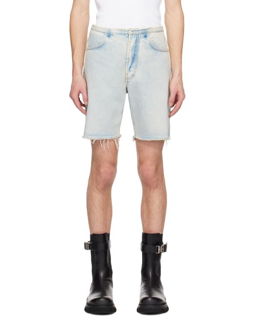 Givenchy Black Raw Edge Denim Shorts for men