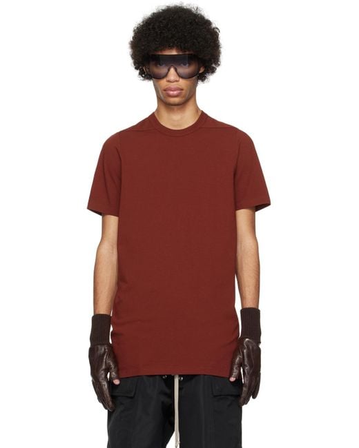 Rick Owens Red Brown Level T-shirt for men