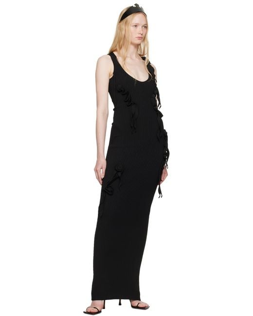 Coperni ブラック Ribbon Long ニット タンク マキシワンピース Black