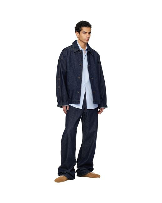 Dries Van Noten Blue Heavyweight Denim Jacket for men