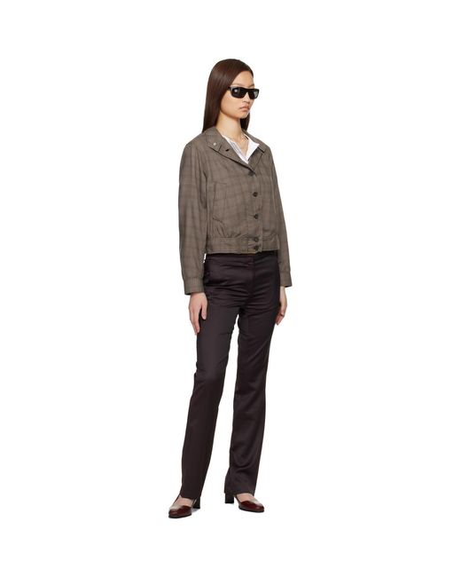 Our Legacy Black Burgundy Poise Trousers