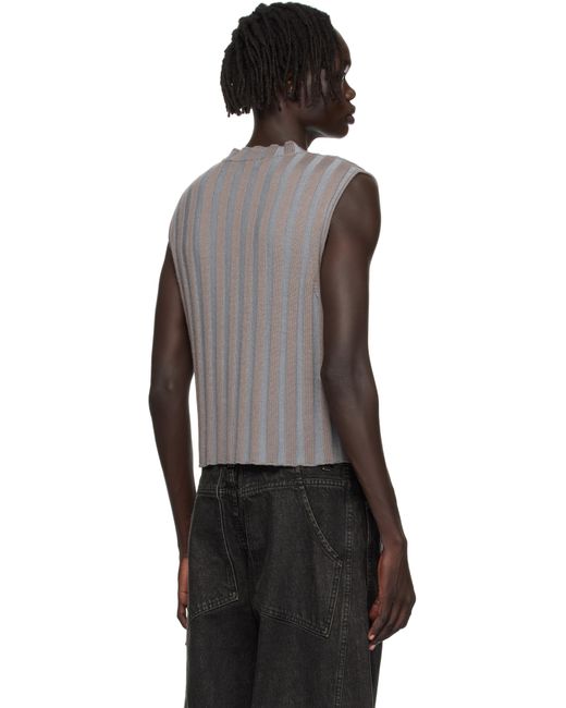 Eckhaus Latta Black Taupe & Keyboard Vest for men