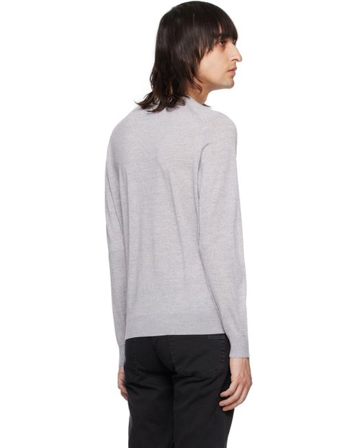 Zegna Black Gray Performance Sweater for men