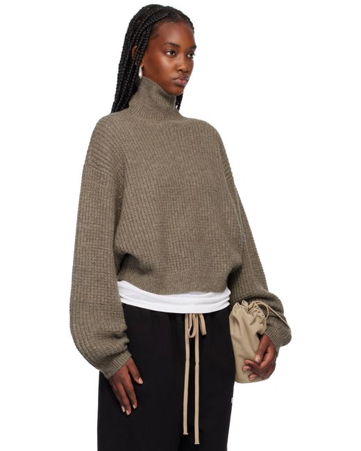 Fear Of God グレー ヘビーワッフル タートルネック Brown