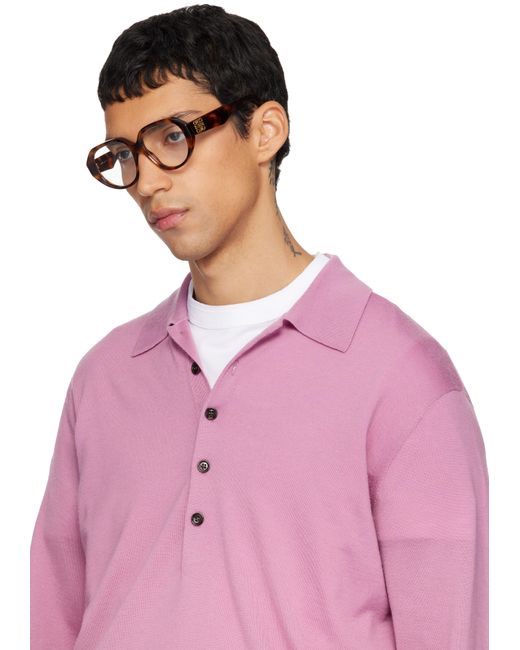 Lunettes Brunes À Anagrammes Loewe pour homme en coloris Black