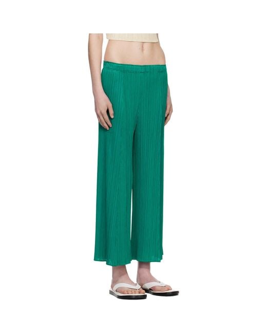 Pleats Please Issey Miyake Green Monthly Colors November Trousers