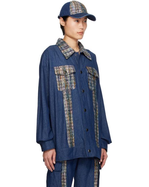 Anna Sui Blue Ssense Exclusive Jacket for men