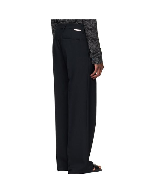 Stockholm Surfboard Club Black Tailored Bootcut Trousers for men