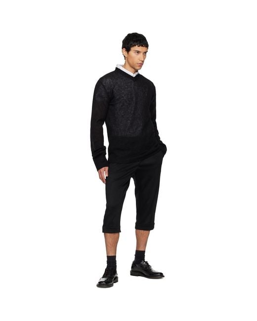 Rier Black V-Neck Sweater for men
