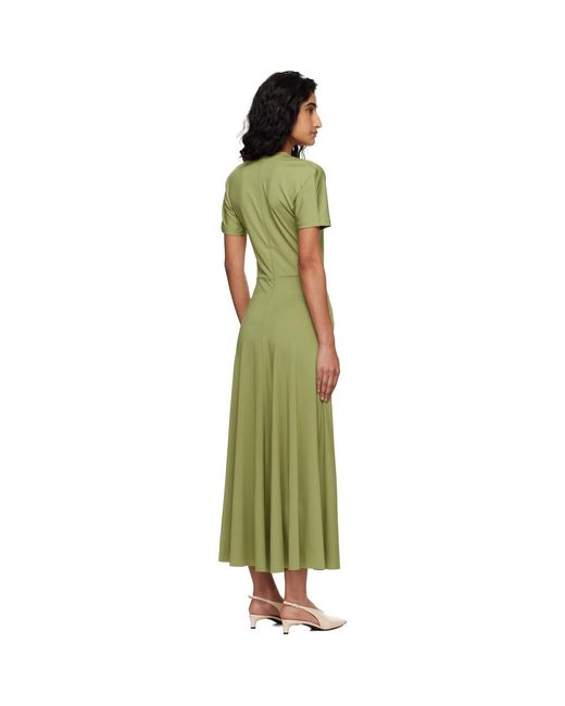 Victoria Beckham Green Blaire Midi Dress